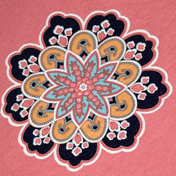 Loft Petite Pink Shift Dress with Medallion Print, Women’s Size SP - Picture 6 of 8